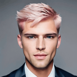Short Light Pink Hairstyle AI avatar/profile picture for men